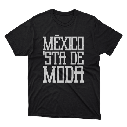 Playera Algodón con letras blancas lema- México Sta de Moda