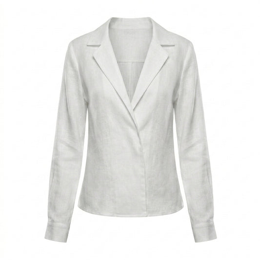 SACO DE CORTE RECTO BLANCO | PRIMAVERA-VERANO | COLECCIÓN INFINITY by PAOLA NÁJERA