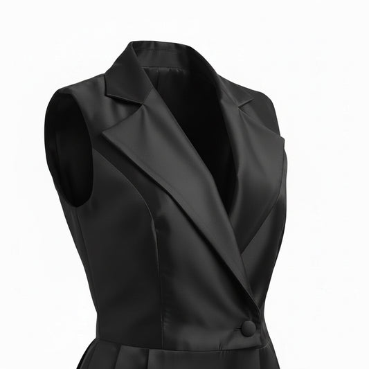 CHALECO TRANSFORMABLE DE DOS PIEZAS NEGRO | PRIMAVERA-VERANO | COLECCIÓN HILOS INVISIBLES by PAOLA NÁJERA (copia)