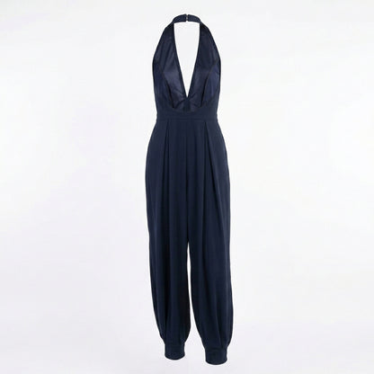 JUMPSUIT CON ESCOTE EN V NEGRO | PRIMAVERA-VERANO | COLECCIÓN HILOS INVISIBLES by PAOLA NÁJERA