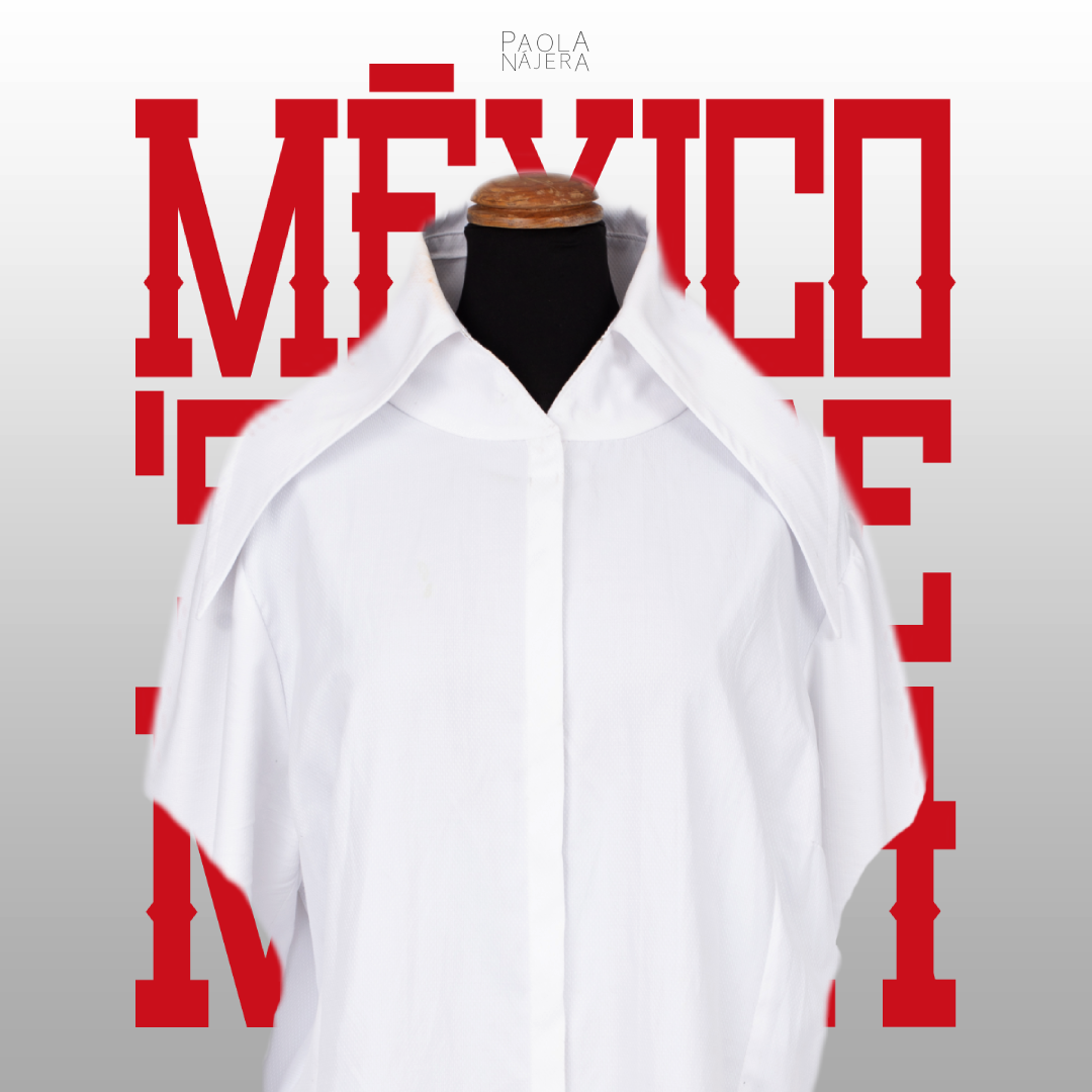 Camisa Over Shirt - Algodón de 500 hilos con Lema - México Sta de Moda