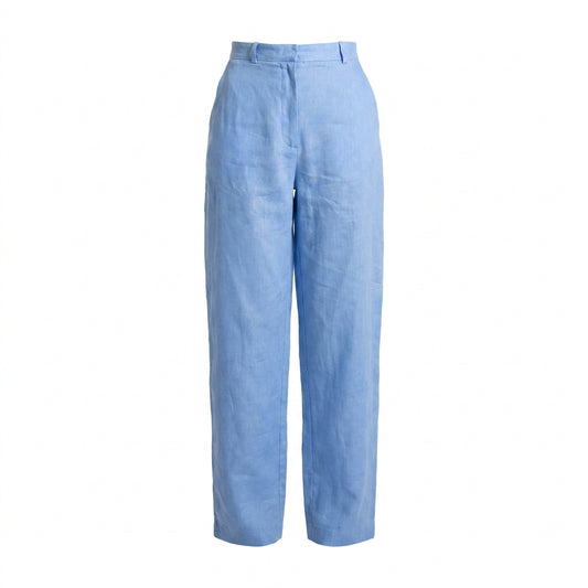 PANTALÓN AZUL CLARO DE LINO | PRIMAVERA-VERANO | COLECCIÓN HILOS INVISIBLES by PAOLA NÁJERA