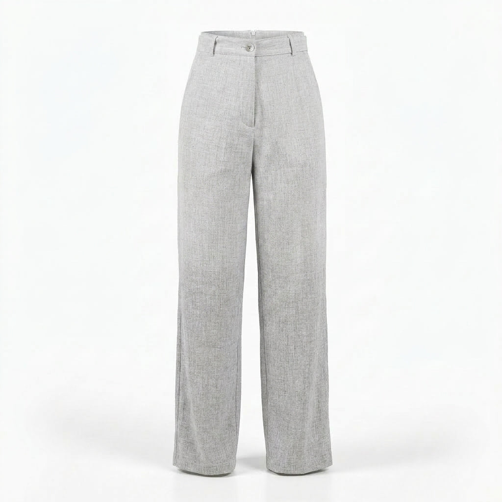 PANTALÓN GRIS DE LINO | PRIMAVERA-VERANO | COLECCIÓN HILOS INVISIBLES by PAOLA NÁJERA