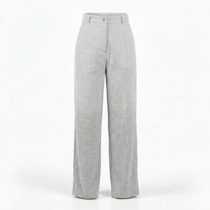 PANTALÓN GRIS DE LINO | PRIMAVERA-VERANO | COLECCIÓN HILOS INVISIBLES by PAOLA NÁJERA