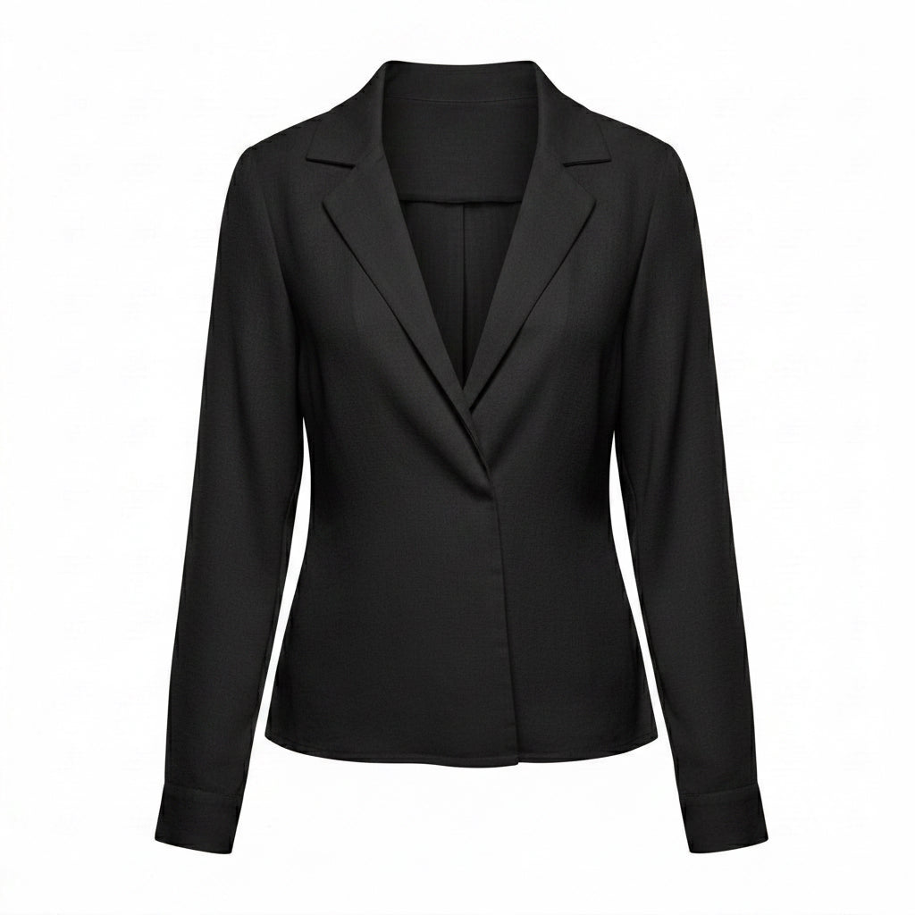SACO DE CORTE RECTO NEGRO | PRIMAVERA-VERANO | COLECCIÓN INFINITY by PAOLA NÁJERA