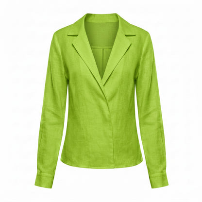 SACO DE CORTE RECTO VERDE | PRIMAVERA-VERANO | COLECCIÓN INFINITY by PAOLA NÁJERA