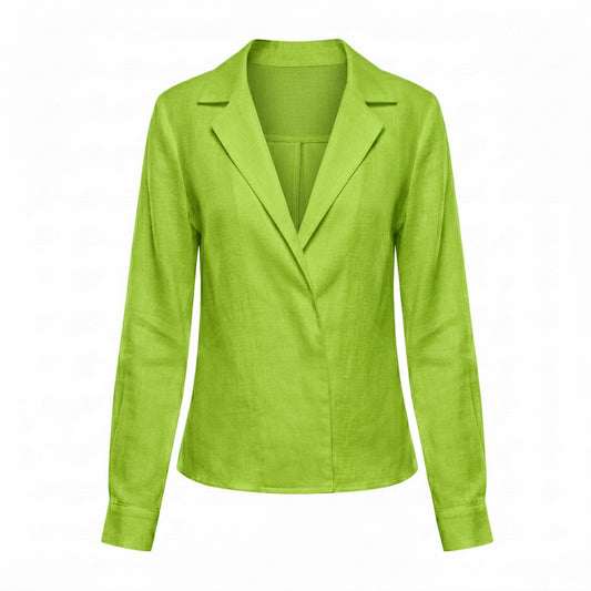 SACO DE CORTE RECTO VERDE | PRIMAVERA-VERANO | COLECCIÓN INFINITY by PAOLA NÁJERA