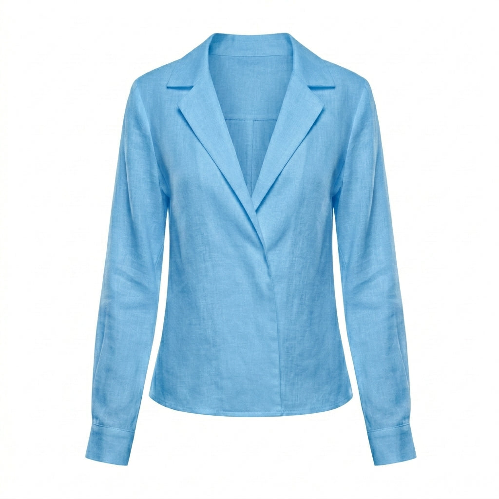 SACO DE CORTE RECTO AZUL CIELO | PRIMAVERA-VERANO | COLECCIÓN INFINITY by PAOLA NÁJERA