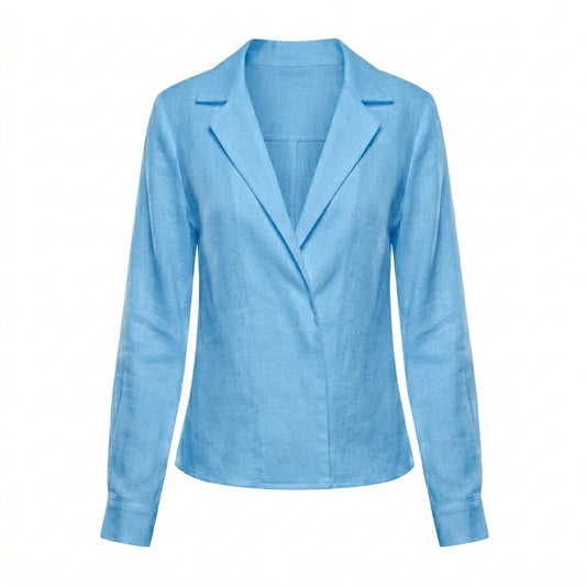 SACO DE CORTE RECTO AZUL CIELO | PRIMAVERA-VERANO | COLECCIÓN INFINITY by PAOLA NÁJERA