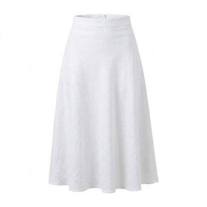 FALDA BLANCA DE LINO | PRIMAVERA-VERANO | COLECCIÓN HILOS INVISIBLES by PAOLA NÁJERA