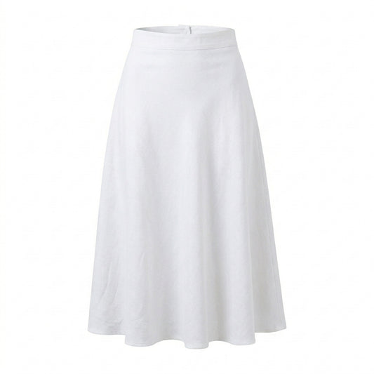 FALDA BLANCA DE LINO | PRIMAVERA-VERANO | COLECCIÓN HILOS INVISIBLES by PAOLA NÁJERA